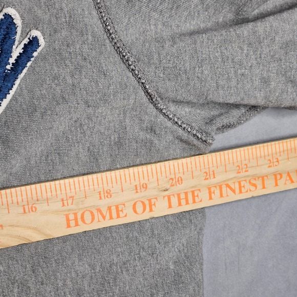Vintage American Eagle Hoodie Womens Large Gray Fleece Sweatshirt Embroidered - Picture 7 of 11